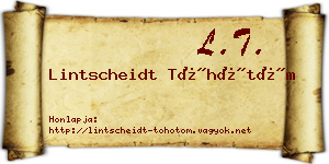 Lintscheidt Töhötöm névjegykártya